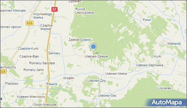 mapa Ulatowo-Janowięta, Ulatowo-Janowięta na mapie Targeo